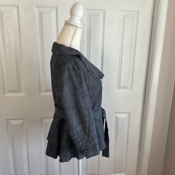 Women’s Acorn Cotton Crop Sleeve Blouse/Jacket, Denim Color,  SZ XL - Picture 5 of 11